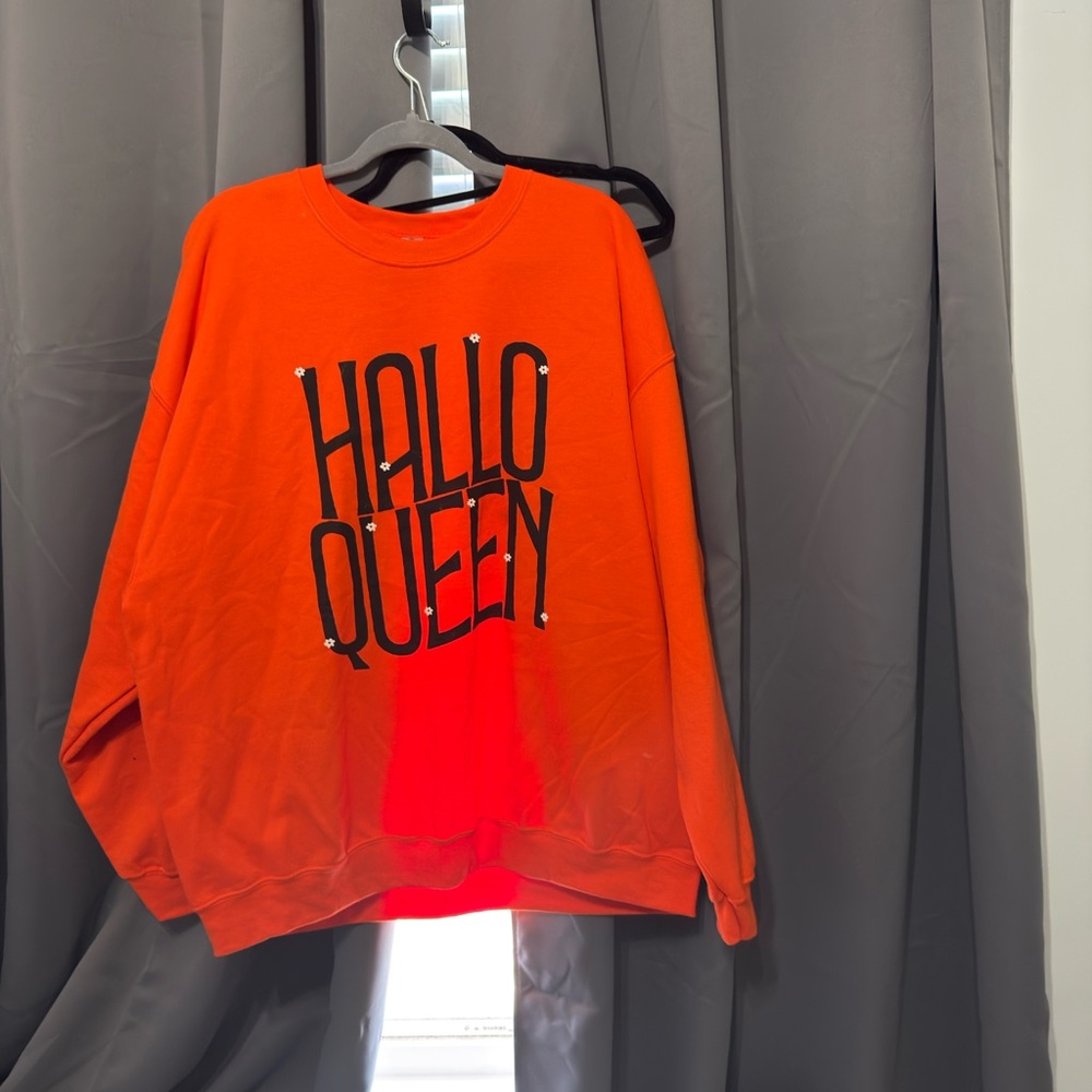 Vibrant Orange Hallo Queen Sweatshirt